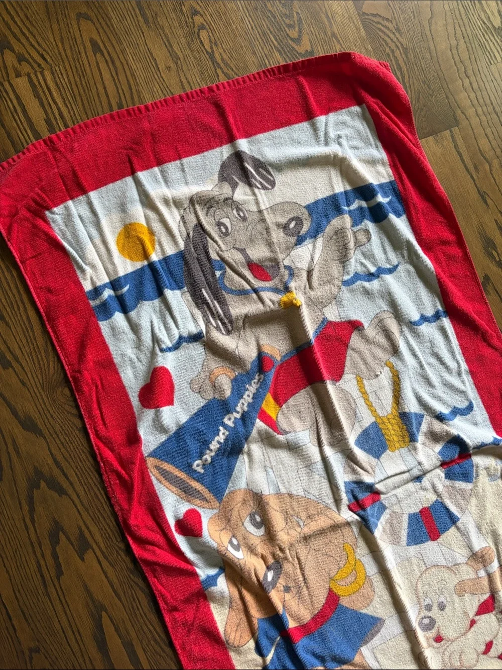 Beach Towel with Dog Design